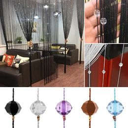 Curtain Crystal Tassel String Drape Line Shiny Door Curtains For Living Room Window Divider Home Decoration 200x100cm