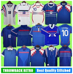 ZIDANE HENRY French Maillot de foot soccer jerseys retro 82 84 88 90 96 98 00 02 06 MAKELELE football shirt BENZEMA DJORKAEFF VIEIRA CANTONA TREZEGUET long sleeve PIRES