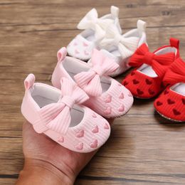 First Walkers Born Toddler Baby Shoes Girl Crib Princess Lovely Bow Soft Sole Walker Sneakers 0-18 Months