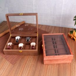 Watch Boxes Upgrade 10 Grids Wooden Display Case Holder Jewellery Collection Storage Watches Organiser Box Casket Drop