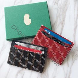 High quality men's and women's leather Card bag fashion classic Mini Bank wallets Cardholder's small ultra thin Coin Purses Key Wallet with box