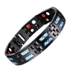 Charm Bracelets Magnet Bracelet Titanium Magnetic Energy Armband Power Bio Health Pain Relief Men Bangle