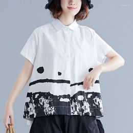 Ethnic Clothing Chinese Shirt Womens Tops And Blouses 2022 Summer Fashion Clothes Cotton Linen Vintage Loose Ladies 10723