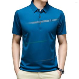 Men's Polos Summer Short-Sleeved Polo Shirt Men's Lapel Business Casual Work Clothes Trend T-Shirt