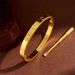 Mens Bracelet 316L stainless steel plated 18K gold jewelry Designer Braceletes luxury Bangles bracelet screwdriver Christmas Gift Valentine's Day Cuff Bracelets