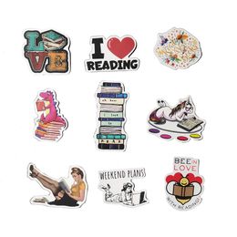 50pcs Love Reading Stickers Skate Accessories Vinyl Waterproof Hippie Sticker For Skateboard Laptop Luggage Phone Case Car Decals Party Decor