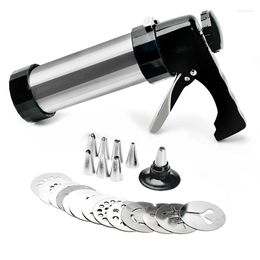 Baking Moulds Cookie Press Kit Gun Machine Making Cake Decoration 13 Molds & 8 Pastry Piping Nozzles Tool Biscuit Maker