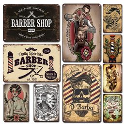 Vintage Styles Barber Tools Shop Metal Paintings Poster Tin Sign Retro Man Cave Home Decor Plates Personalised Classic BarberShop Zoon Decor Accessories