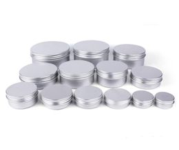 Metal Aluminium Bottle Tins Lip Balm Containers 5ml 10ml 15ml 20ml 30ml 40ml 50ml 60ml 80ml Empty Jars Screw Top Tin Cans SN4972