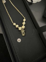 Pendant Necklaces double C6 diamond necklace clavicle chain female adjustable length designer jewelry gold chain luxury heart for mens womens bijoux