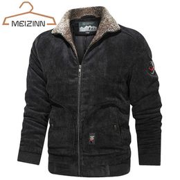 Men's Fur Faux Fur 2022 Winter Fleece Warm Corduroy Jacket Men Fur Collar Casual Fashion Coat Men Waterproof Large Size M-6XL Slim Men Jacket Top T221007