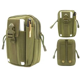Hiking Bags Waist Bag Molle Tactical Waterproof Travel Bags Phone Belt Pouch Army Military Camouflage Worker Accessories EDC Tools Packs L221014