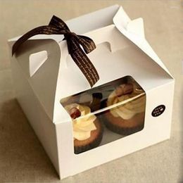 Bakeware Tools 15-Set Cupcake Boxes Hold 6 Standard Cupcakes Brown Carrier Containers For Cookies Muffins And Pastries