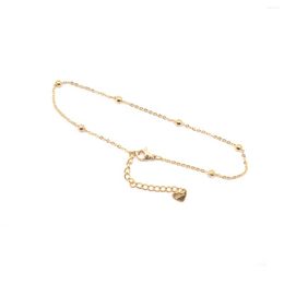 Anklets 304 Stainless Steel Anklet Gold Color Round Chain Bracelet On The Leg Jewelry Gift For Women Foot Cool 1 Piece