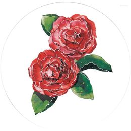 Gift Wrap Fascinating Red Camellia Flower PET Special Oil Washi Tape Junk Journal Masking DIY Scrapbooking Decoration Sticker
