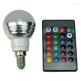 Bulb Remote Control Colour Changing Light E14 3W RGB LED With Ic Wireless