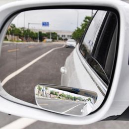 Adjustable Car Blindspot Mirrors - Set of 2 for Endless Baby Viewing and Wide Angle Convex Blind Spot Auxiliary Lenses in interior sun visor