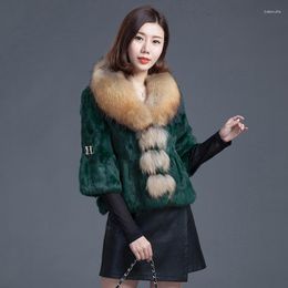 Women's Fur Diamond Real Raccoon Dog Collar Slim Fashion Jackets Woman V Neck Genuine Overcoat 2022 Winter