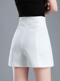 Women's Shorts Women's Female Summer 2022 White Thin Outer Wears Wide-legged Loose Show Suit Of Tall Waist A Word Leisure