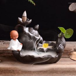 Fragrance Lamps Incense Burner Home Decoration Lotus Backflow Mini Monk Creative Zen Prayer Holder