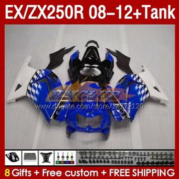 Fairings & Tank OEM For KAWASAKI NINJA ZX250R EX250R 08 09 10 11 12 ZX250 EX250 R 163No.71 ZX-250R 2008 2009 2010 2011 2012 EX ZX 250R 08-12 Injection Fairing blue factory