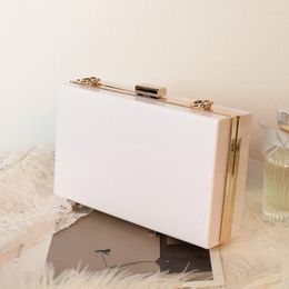 Evening Bags White Bag Small Messenger Wedding Clutches Purses And Handbags Acrylic Square Crossbody Designer Wholesale