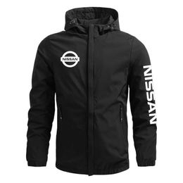 Men's Jackets Outdoor travel men's hooded jacket Nissan car print high quality casual sports plus size Windproof Military Men's jacket T221017