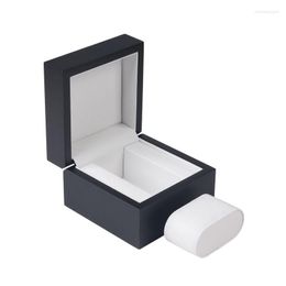 Watch Boxes Matte Paint Box High Quality Grade Wooden Packaging Black Display Jewelry Bracelet Storage Organizer 2022