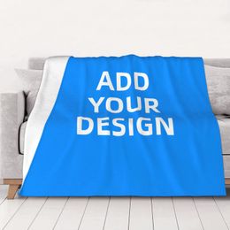 Custom Blanket Customizable Sofa Throw Blanket 59X39.5 in/150X100cm Personalised Funny Gifts for Christmas Boyfriend Dad Mom Friends New Year Birthday