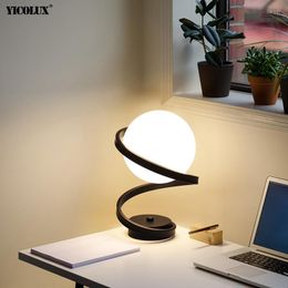 Table Lamps Simple With Bulb Black White Modern Lights Living Study Dining Room Reading Bedroom Bedside Flats Home Lighting