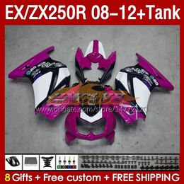 Injection Fairings & Tank For KAWASAKI NINJA EX250R rose glossy ZX250R 2008 2009 2010 2011 2012 ZX250 EX250 R 163No.119 ZX-250R 08-12 EX ZX 250R 08 09 10 11 12 OEM Fairing