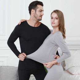 Men's Sleepwear Women Men New Winter Cotton Warm Milled Thermal Undershirts Warm Thickened Long Johns Suits Women Underwear Sets T221017