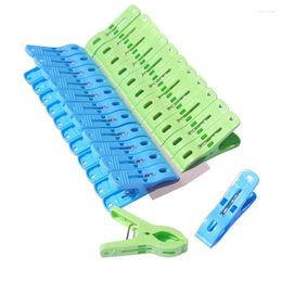 Clothing Storage & Wardrobe 24Pcs/set Clothes Pegs Strong Windproof Laundry Clothespins Plastic Clip Hangers For Underwear Socks Drying NOV9