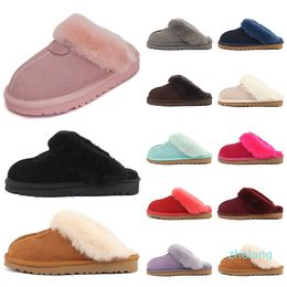 Slippers Designer Cotton Snow Boots Womens Winter Shoes Brown Black Red Pink