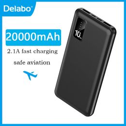 Portable Mini Power Bank Two-way Fast Charge Battery Charger Digital Display External Battery for Mobile Phones