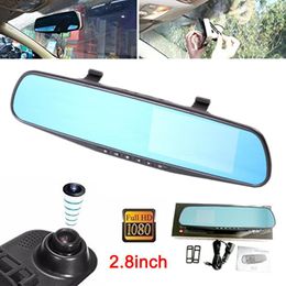 Interior Accessories Car Mirror Rearview Mirrors DVR Driving Recorder Dash Cam 1080PScreen 2.8-Inch Anti-Dazzling Blue Auto Rear View