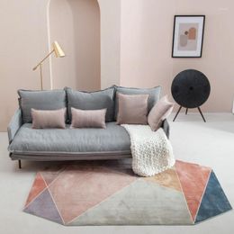 Carpets Unique Irregular Geometric Living Room Rug Nordic Big Size Bedside Carpet Post Modern Decoration Office