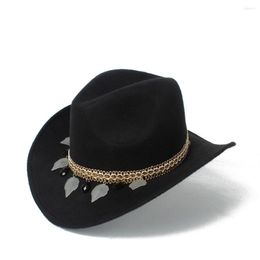 Hats Child Wool Hollow Western Cowboy Hat Girl TasselOutblack Cowgirl Sombrero Fedora Hombre Jazz Cap