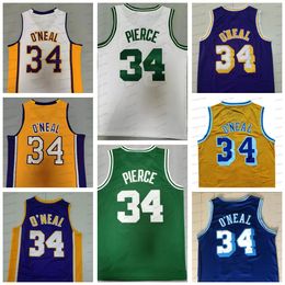 Retro Basketball Jersey Throwback 34 Shaquille Purple Green Shaq Stitched Mens Vintage Jerseys