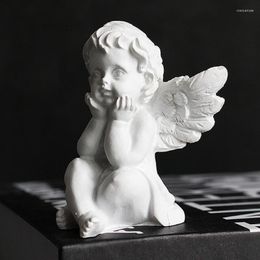 Christmas Decorations Angel European Retro White Decoration Resin Sculpture Figure Home Porch Statue