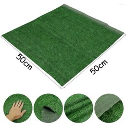 Decorative Flowers Artificial Grass Carpet Green Fake Synthetic Garden Landscape Lawn Mat Turf