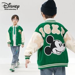 Großhandel Disney Authentic Autorisierte Kinderjacken Kleidung plus Samt Baseball Uniform 2022 Herbst Neuer Kleidermantel Top Fremdstil