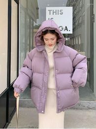 Women's Trench Coats Autumn 2022 Women Short Jacket Winter Thick Hooded Cotton Padded Female Korean Loose Puffer Parkas Ladies Oversize