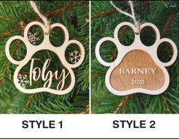Christmas Decorations Personalised Dog Tree Bauble With Name Custom Decoration-