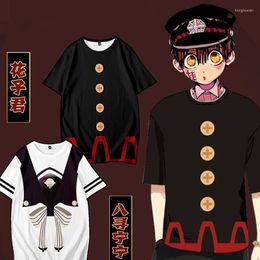 Men's T Shirts Anime Toilet-Bound Hanako-kun Nene Yashiro Cosplay Costumes T-shirt Summer Mens Hanako Kun Short-sleeve Tees Couple Clothes