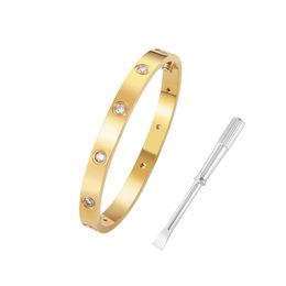 Luxury Designers bracelet Charm Bracelets Elegant screw designer Bracelets Fine Silver Gold Bangles Femme Fashion Bangle Couple Holiday Birthday Party Gifts-A