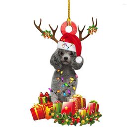 Christmas Decorations Hang Tag Pendant Statue Decoration Dog Ornament Wooden 10cm Home Party Supply Family Gifts For Xmas Tree Gift Pendants