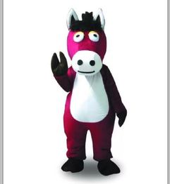 High quality Classic Version Red Horse Mascot Costume Adult Halloween Birthday party cartoon Apparel