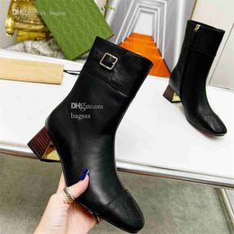 Winter Designer Women Ankle Boots Fashion GGity High Heels Booties Sexy Red Heels Cowboy Boot Luxury Leather dfhdfhd