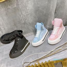 2022 spring autumn Casual High top shoes women Travel lace-up sneaker designer Leather fashion Running Trainers woman shoe platform lady gym sneakers size 35-40-41